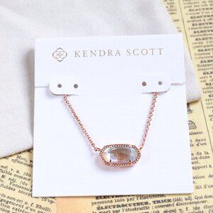 Kendra Scott Rose Gold Dichroic Glass Necklace - Elisa